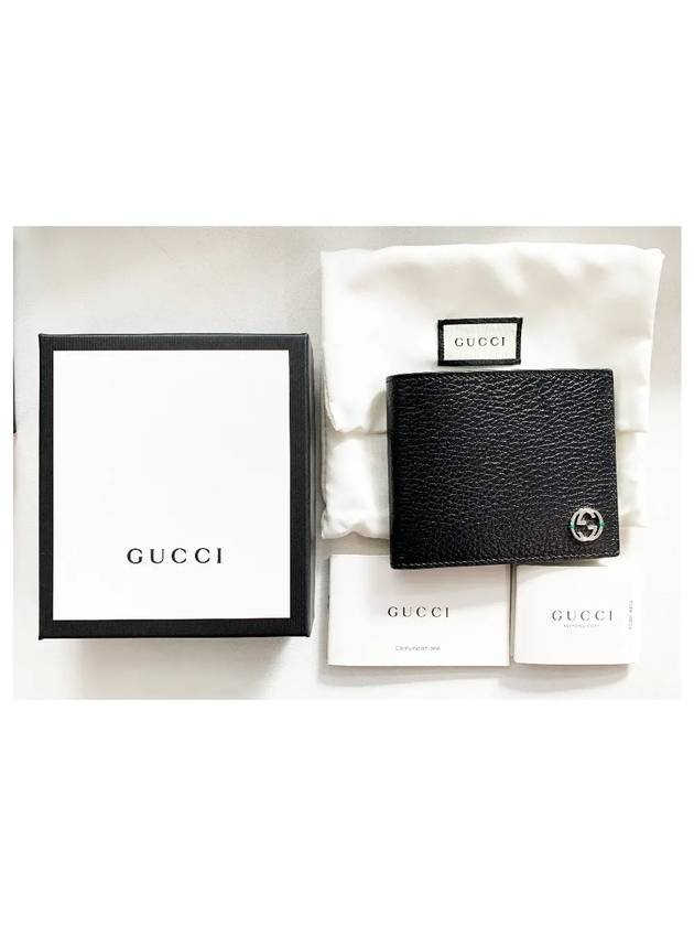 GG Interlocking Two Tone Half Wallet Black - GUCCI - BALAAN 2