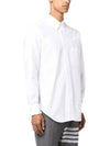 Men's Logo Patch Classic Cotton Long-Sleeve Shirt White - THOM BROWNE - BALAAN 4