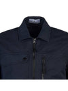 Supima Cotton Twill Stretch-TC Jacket Navy Blue - STONE ISLAND - BALAAN 5