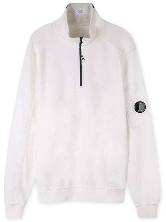 Men's Light Fleece Half Zipper Sweatshirt Gauze White - CP COMPANY - BALAAN 2