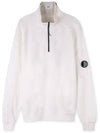 Men's Light Fleece Half Zipper Sweatshirt Gauze White - CP COMPANY - BALAAN 4