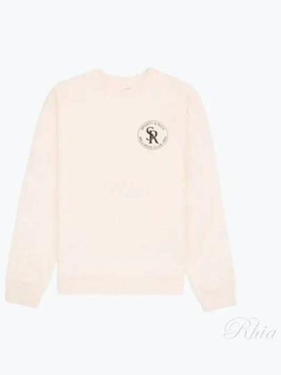 Logo Crew Neck Cotton Sweatshirt Beige - SPORTY & RICH - BALAAN 2