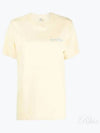 Slogan Print Cotton Short Sleeve T-Shirt Yellow - SPORTY & RICH - BALAAN 2