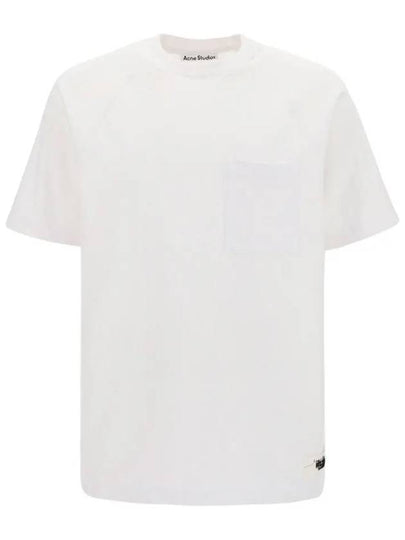 Logo Label Pocket Short Sleeve T-Shirt White - ACNE STUDIOS - BALAAN 2