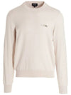 Embroidered Logo Sweatshirt Beige - A.P.C. - BALAAN 2