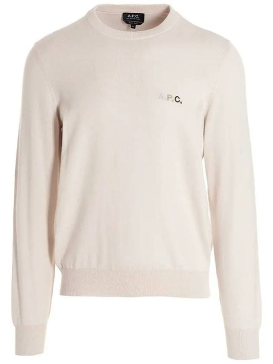 Embroidered Logo Sweatshirt Beige - A.P.C. - BALAAN 2