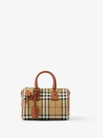 Check Mini Bowling Bag Archive Beige Briar Brown - BURBERRY - BALAAN 2