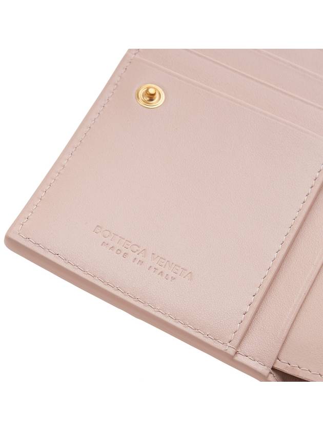 Intrecciato Flap Zipper Medium Bicycle Wallet Pink - BOTTEGA VENETA - BALAAN 9