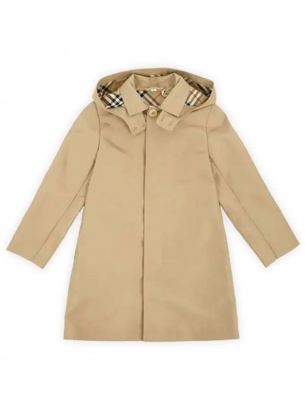 Kids Hooded Trench Coat Beige - BURBERRY - BALAAN 2