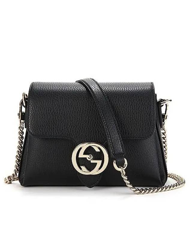 GG Interlocking Chain Mini Shoulder Bag Black - GUCCI - BALAAN 2