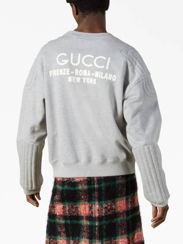 Men's Back Logo Sweatshirt Grey - GUCCI - BALAAN 1