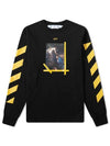 Diag Arrow Caravaggio Painting Long Sleeve T-Shirt Black - OFF WHITE - BALAAN 1