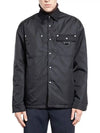 Triangle Logo Shirt Jacket Black - PRADA - BALAAN 3