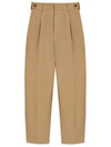 High-waisted Cotton Slacks Beige - BOTTEGA VENETA - BALAAN 2