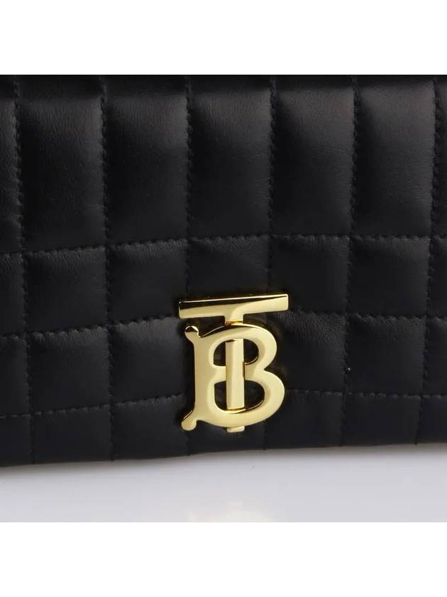 Quilted Lula Mini Leather Cross Bag Black - BURBERRY - BALAAN 4