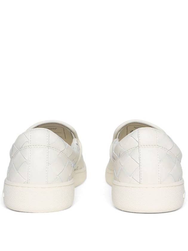 Sawyer Intrecciato Calfskin Slip-Ons White - BOTTEGA VENETA - BALAAN 9