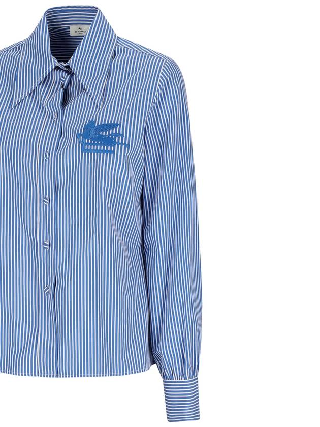 Stripe Regular Fit Long Sleeve Shirt Blue - ETRO - BALAAN 4