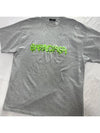 1 Men s Slime Logo Oversized Short Sleeve T Shirt Gray - BALENCIAGA - BALAAN 7