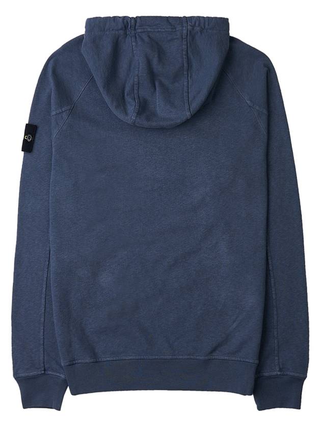 Men's Waffen Patch OLD Treatment Cotton Hoodie Blue - STONE ISLAND - BALAAN 3