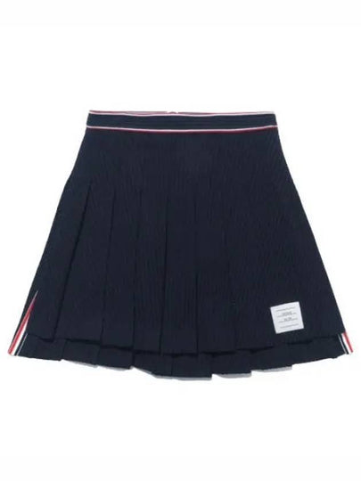 University Striped Mini Pleated Skirt Navy - THOM BROWNE - BALAAN 2