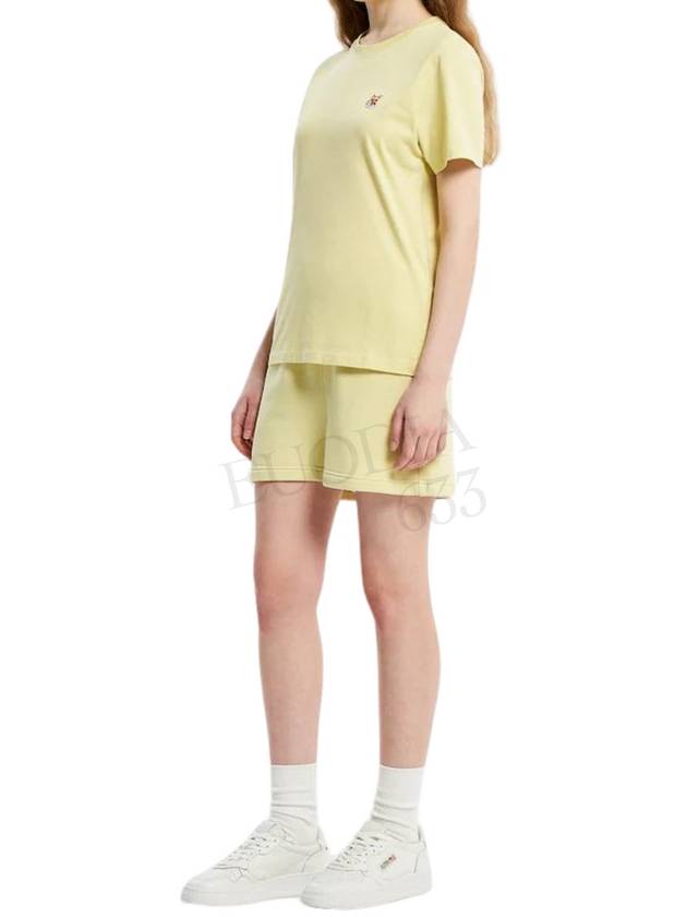 Fox Head Patch Regular Short Sleeve T-Shirt Chalk Yellow - MAISON KITSUNE - BALAAN 4