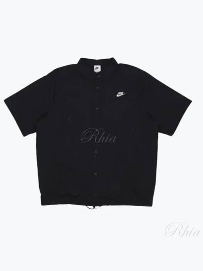 Club Oxford Short Sleeve Shirt Black - NIKE - BALAAN 2