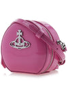 Silver Logo Shiny Mini Round Cross Bag Pink - VIVIENNE WESTWOOD - BALAAN 3