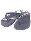 Three Stripe Flip Flops Medium Grey - THOM BROWNE - BALAAN.