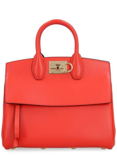 Studio Small Tote Bag Coral - SALVATORE FERRAGAMO - BALAAN 1