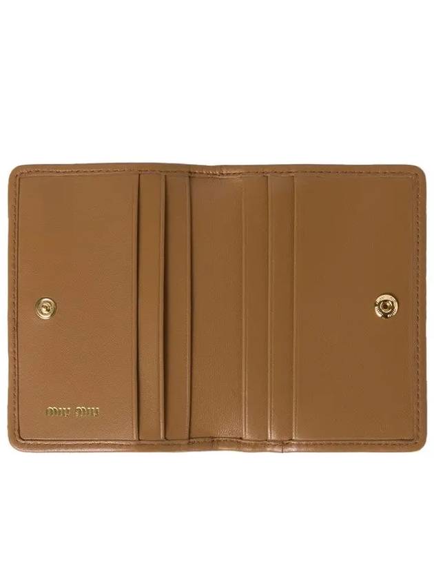 Matelasse Nappa Leather Card Wallet Brown - MIU MIU - BALAAN 3