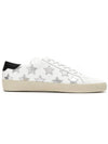 Star Patch Low Top Sneakers Silver White - SAINT LAURENT - BALAAN 1