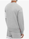 4 Bar Loopback Jersey Sweatshirt Light Grey - THOM BROWNE - BALAAN 4