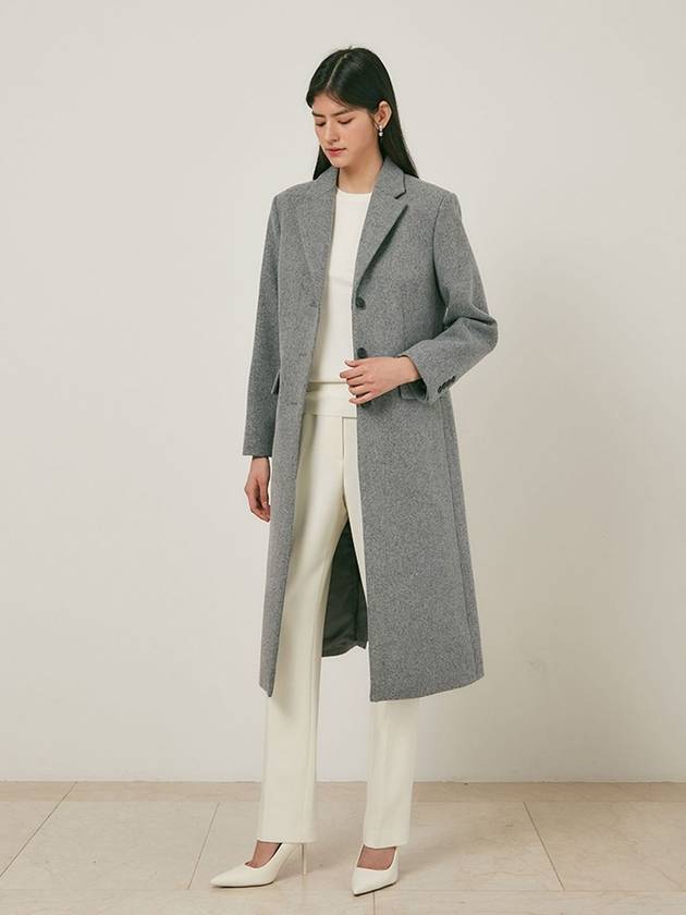 Women's Wool Single Coat Gray - AME - BALAAN 3