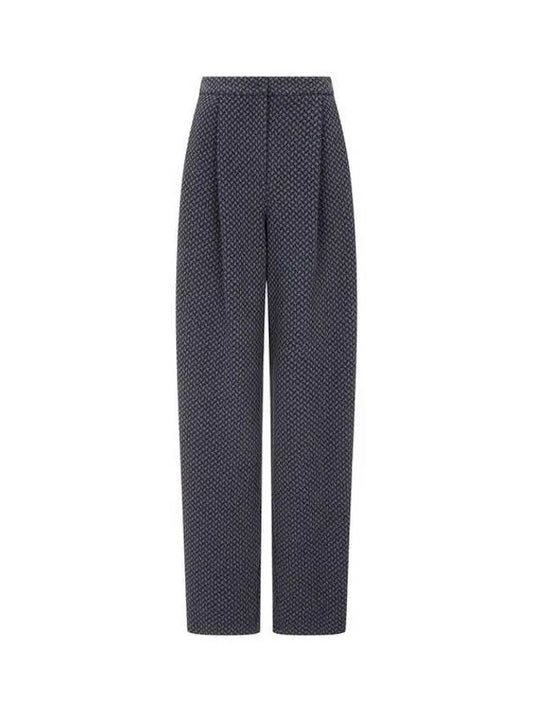 Women s Easy One Tuck Jacquard Pants Charcoal - EMPORIO ARMANI - BALAAN 1