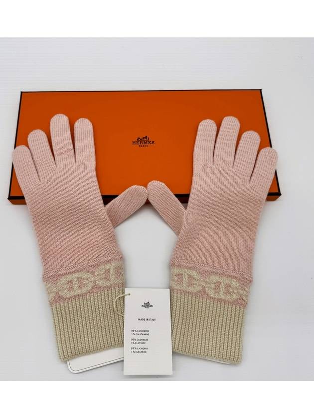 Luvas Heaven Cashmere Gloves Rose Poudre - HERMES - BALAAN 2