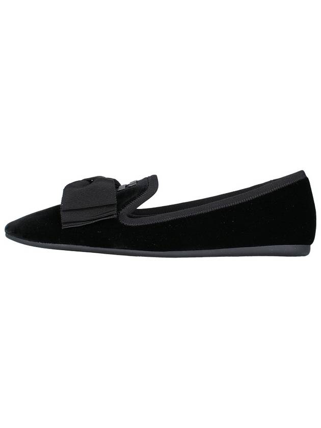 Logo Ribbon Velvet Flat Black - MIU MIU - BALAAN 4