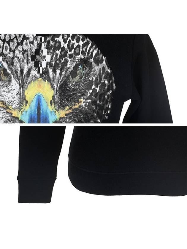 2218 1088 Men's CASTRO Owl Black Sweatshirt - MARCELO BURLON - BALAAN 6