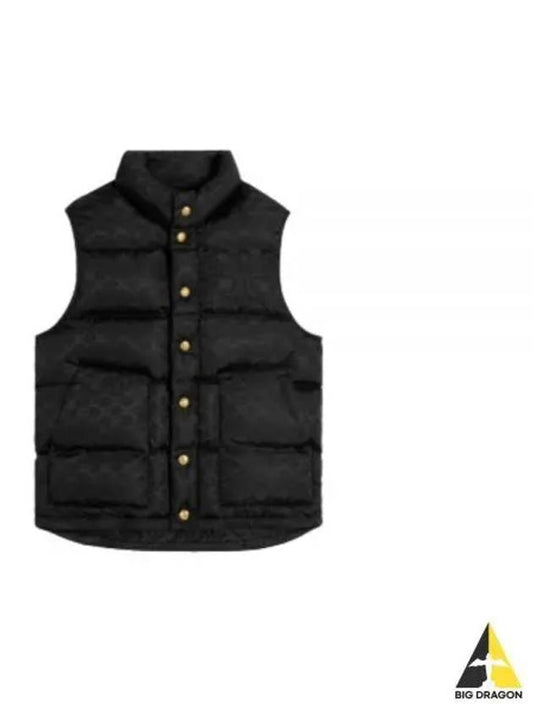 QUILTED BLOUSON JACKET IN MONOGRAM NYLON 2W987795W 38NO Triomphe patch down vest - CELINE - BALAAN 1