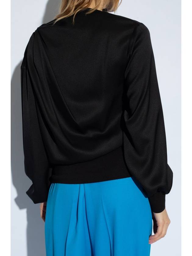 SS24 Silk Blouse Black 778165 QBAAE - ALEXANDER MCQUEEN - BALAAN 5