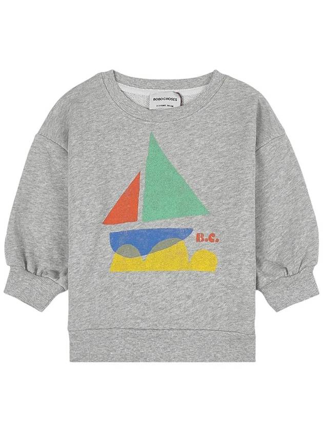 Kids Boat Print Sweatshirt 123AC037 910 - BOBO CHOSES - BALAAN 1