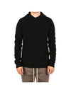 Fine Knit Cashmere Wool Hoodie Black - RICK OWENS - BALAAN 2