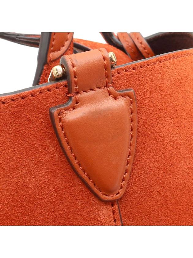 Orange brown suede gold plated timeless shopper mini 2WAY XBWTSBA9100 - TOD'S - BALAAN 9