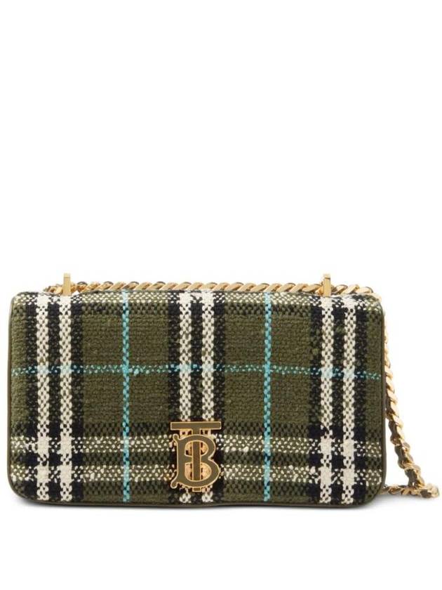 Lola Check Small Shoulder Bag Olive Green - BURBERRY - BALAAN 1