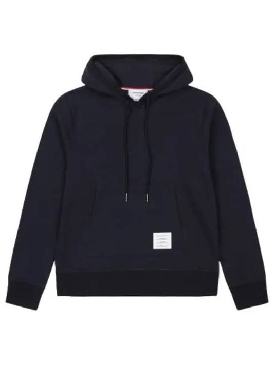 Broderie Anglaise Flower Loopback Jersey Hooded Navy T Shirt - THOM BROWNE - BALAAN 1