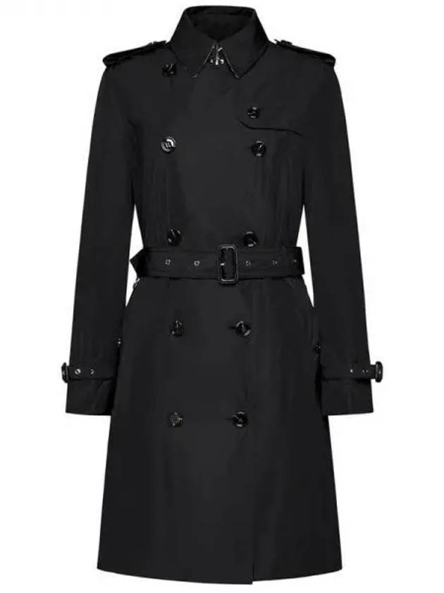 Mid-Length Lightweight Kensington Trench Coat Black - BURBERRY - BALAAN 2