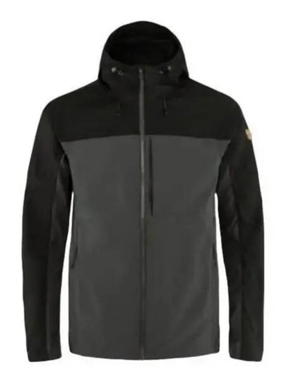 Men's Abisco Midsummer Hooded Zip-Up Jacket Dark Grey Black - FJALL RAVEN - BALAAN 2