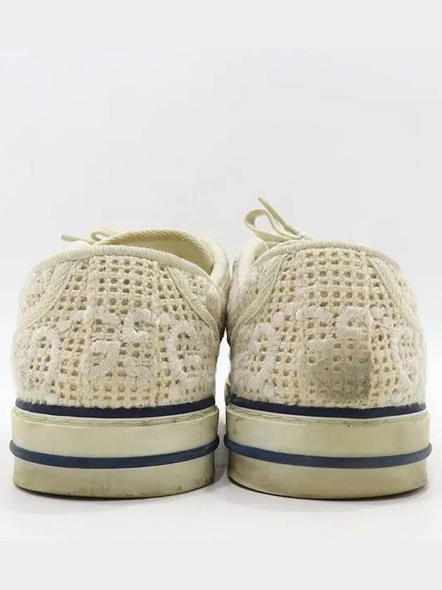 742022 Ivory White Color GG Crochet Cotton Embroidery Tennis 1977 Women s Sneakers Size 38 250MM - GUCCI - BALAAN 5