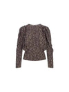 Zarga Floral Silk Blouse Black - ISABEL MARANT - BALAAN 2