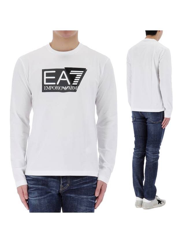 Logo Long Sleeve T-Shirt White - EMPORIO ARMANI - BALAAN 2