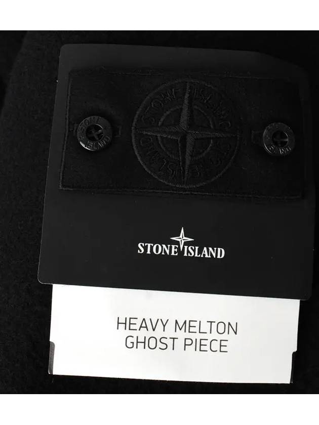 441F5 Ghost Heavy Melton Soft Jacket Black - STONE ISLAND - BALAAN 5